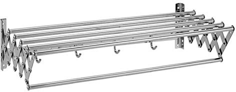 MAKIVI Stendino A Parete A Fisarmonica Stendibiancheria In Acciaio Inossidabile 304 Appendiabiti Pieghevole A Scomparsa Appendiabiti Appeso Per Il Bagno (Dimensioni : 50cm/19.7in) Marriage