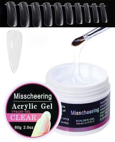 Nail Art Painless Extension Nail Gel Set - 60g Nagelverstärkung Mit 100 Nagelschablonen Für Maniküre Kunst Designs (toufang)