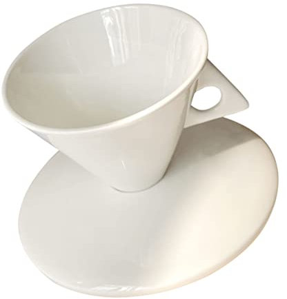 Ciieeo 1 Satz Kaffee Untertasse Biergläser Kaffeetasse Mit Untertasse Kaffeetasse Untertasse Wasserbecher Mini-teetassen Keramik Italienisch Weiß Liebhaber Becher Trinken