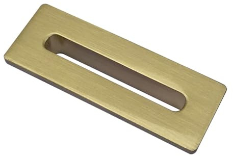 Apres Sink Overflow Cover | Basin Sink Hole Cover Square | Brushed Brass | Rectangle Overflow Cover | Basin Trim for Bathroom Sink Toilet Wash Basin (Brushed Brass)
