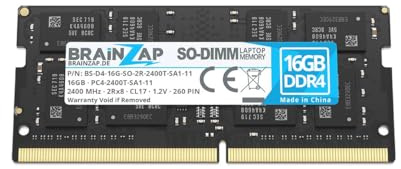 BRAINZAP 16 GB DDR4 RAM SO-DIMM PC4-2400T-SA1-11 2Rx8 2400 MHz 1,2 V CL17 bärbar dator minne obuffrad icke-ECC