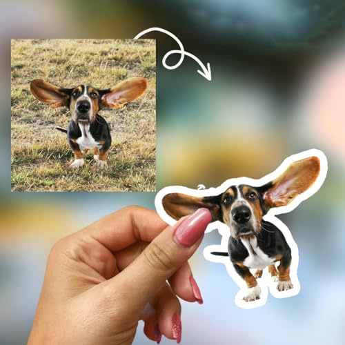 Personalised Photo Stickers, Custom Image Decals for Laptops, Phones, Journals - Perfect for Pet Photos, Travel Memories, Creative Gift Idea