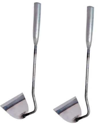 Yardwe Lot de 2 Houes de Jardin en Acier Inoxydable, Petit Outil Portable Forgé D’Une Seule Pièce, Design Ergonomique pour Désherbage et Plantation au Jardin