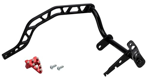 SH Fußbremshebel, oben liegend, Schwarz/Rot - für Simson S50, S51, S70, S