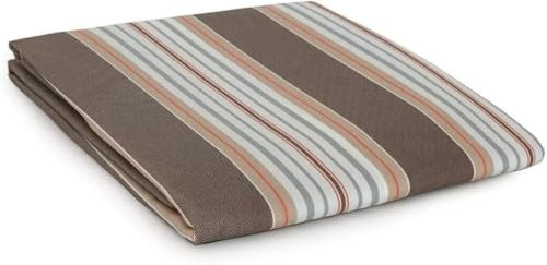 Corredocasa Tenda da Sole a Righe Strette con Anelli per Esterno da Balcone in Tessuto Resistente che Protegge dai Raggi Solari (Marrone, 200L x 300A cm (1 Pannello))