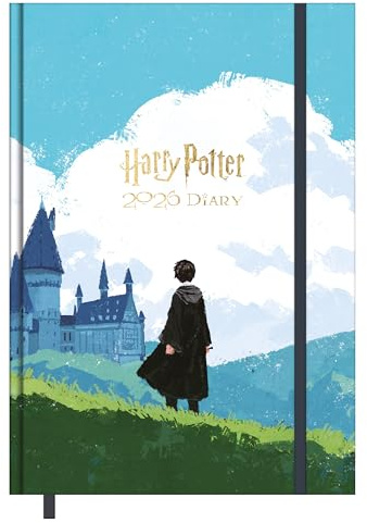 Pyramid International - HARRY POTTER 2026 – Buchkalender A5 (15×21 cm) mit wöchentlichen Motiven von Harry, Hermine & Ron, Planer für Schule, Uni, Büro & Fans der Wizarding World