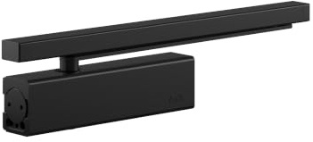 AXA Ferme-porte modèle 7509 - Ferme-porte - Avec bras coulissant - Vitesse de fermeture réglable et course finale - Noir - Jusqu'à 80 kg