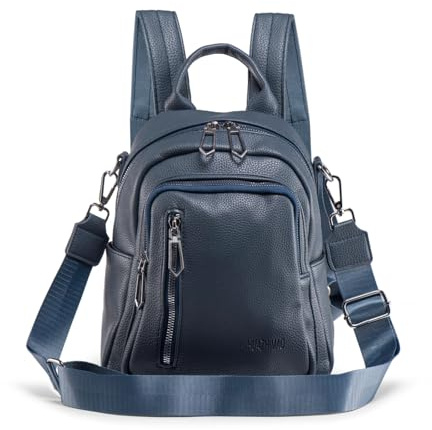 HUAZHIMAO Kleiner Rucksack Damen PU Leder Rucksäcke Elegant Klein Rucksackhandtaschen Mini 3 in 1 Cityrucksack Tagesrucksack Frauen Rucksacktasche Wasserdichte Umhängetaschen Schultertasche