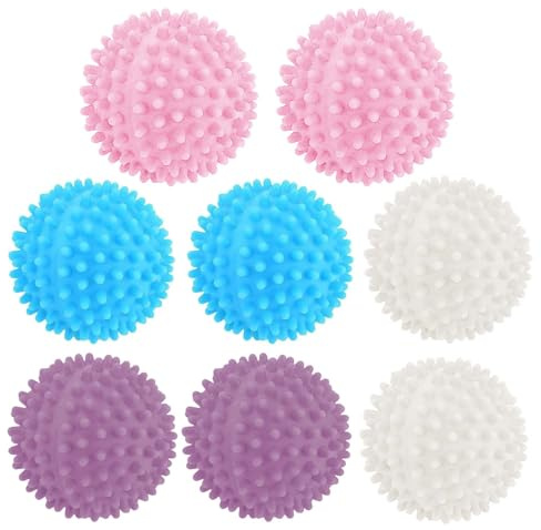 8 pezzi palline per asciugatrice, palline per asciugatrice, palline per lavatrice, palline per asciugatrice, palline per lavaggio, palline riutilizzabili per la pulizia dei vestiti in casa
