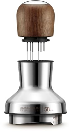 Sage The Distribution Duo 54mm, 2-in-1 Kaffeeverteiler, Premium Walnuss | 2-in-1 Kaffeeverteiler & Nivellierer, Verstellbare Pins & Höhe, Kompatibel mit 58mm Sage Portafilter