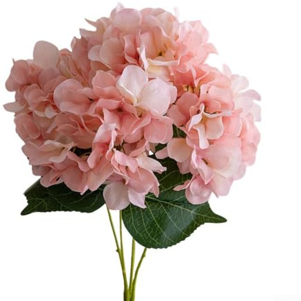 Vilgftyiet Bouquet di ortensie realistiche, eleganti fiori artificiali per la decorazione della casa, non richiede acqua, non richiede luce solare, materiale in tessuto robusto, regalo ideale per