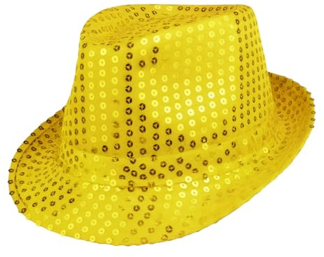 TrendandStylez Pailletten Hut für Karneval & Fasching – Glitzer Fedora Partyhut Damen Herren Kinder | Disco, Silvester, Festival & Kostüm Accessoire | Einheitsgröße, viele Farben, leicht & hochwertig