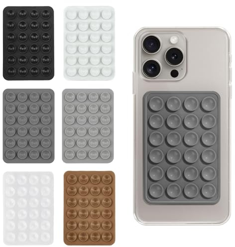 BDEPSTR Ventosa per Telefono,6 Pezzi Ventosa Telefono,Ventose per Telefonos,Ventose in Silicone,per Selfie e Video,per Smartphone, Supporto Auto Bagno Cucina,Accessori Telefonos