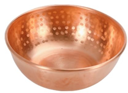 Bol mélangeur en cuivre, 2 mm d'épaisseur, bol à fond plat pour cuisine, idéal pour le riz, la soupe et le service décoratif