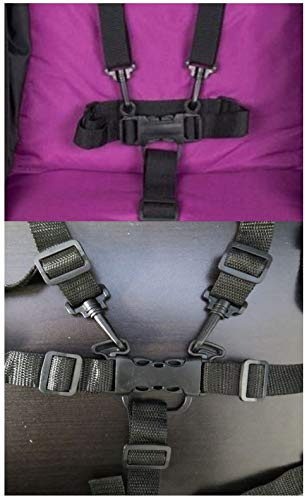 Replacement Parts/Accessories to fit J is for Jeep Stroller Products for Babies, Toddlers, and Children (5 Point Harness Buckle w/Clips+Straps) 5Aw+Clips