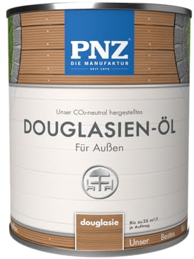 PNZ Douglasien-Öl für Außen | Nachhaltig hergestellt mit regionalen Rohstoffen | Made in Germany | Holzdeck, Holz-Terrasse, Gartenmöbel, Gartenhaus, Zaun, Gebinde:2.5L, Farbe:douglasie
