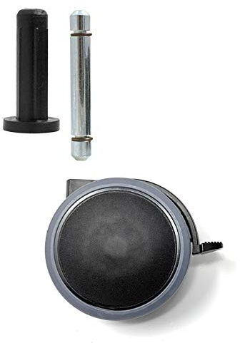 Design61 4er Set Universal Möbelrollen mit Bremse Lenkrollen Bodenschutz Doppelrolle Rolle-Ø: 63mm Tragfähigkeit 30KG Pro Rolle