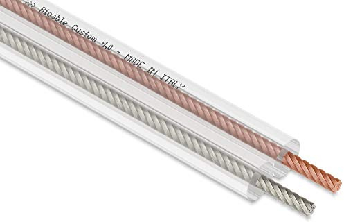 Ricable Custom 4.0/20-20 Metri 2 x 4 mmq Cavo Audio OFC di Potenza x Casse