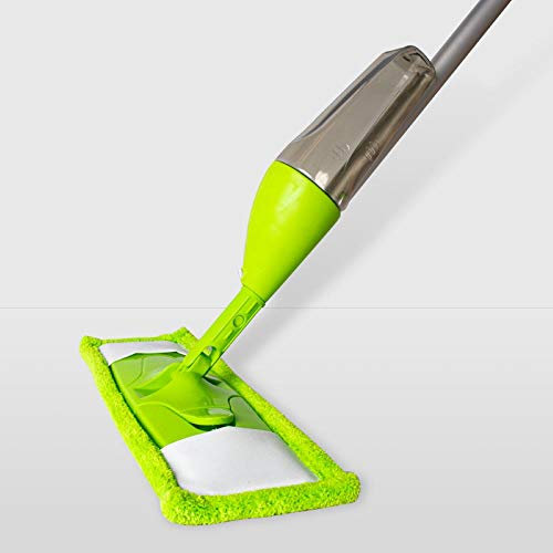 La Briantina Mocio Lavapavimenti a Spruzzo, Spray Mop con Panno in Microfibra e Spruzzatore d'Acqua