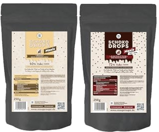 Schokodrops ohne Zuckerzusatz - NO SUGAR SUGAR Weiß & Zartbitter (2x 250g)