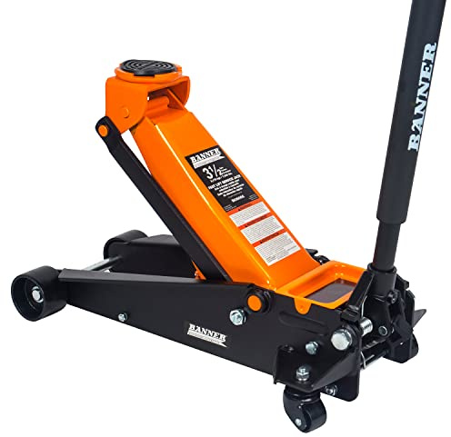 Blackhawk Banner 3.5 Ton Floor Jack - Professional Heavy Duty Hydraulic Lift for Car Truck SUV