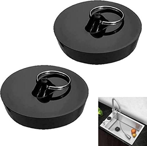 MARJANTECH - 2 PCS Bathtub Plug – Kitchen Sink Plug Replacement – Drain Stopper for Kitchen Sink, Wash Basin [Size 42mm to 45mm]