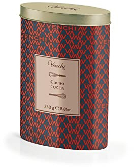 Venchi - Cacao in Polvere in Confezione di Latta - per Cioccolata Calda e Dolci al Cioccolato, 250 g - Senza Glutine