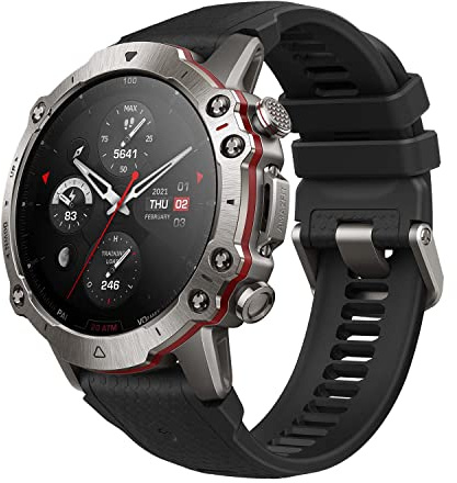 Amazfit Falcon Premium Smart Watch 49mm, Fitness Watch, Dual-Band GPS, AI Fitness Coach, Titanium, 14-Day Battery, 200m Water-Resistant, Activity Trackers and Smartwatches for Android and iPhone