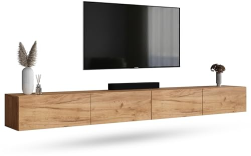 Planetmöbel Mueble TV West, Mesa TV de 280 cm de Largo