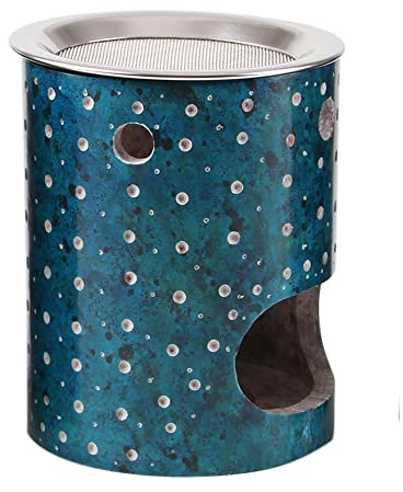 Weihrauchbrenner Cosmos Turquoise Fair Trade, Softstone mit Edelstahlsieb