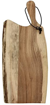 NOVASTYL - Planche à découper wood en bois d'acacia 50x20cm avec lanière en cuir - 5040986