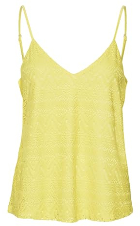 VERO MODA dam Vmmaya V-hals Singlet JRS SPE Top, Citron Zest, S