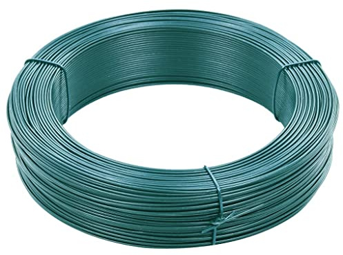 SKM Zaun-Bindedraht 250 m 0,9/1,4 mm Stahl Schwarzgrün, Weight: 1.8 kg, 144474