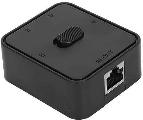 Vikye CAT6 RJ45 2 Puertos Gigabit Network Switch Power Free 2 en 1 out Key Press Splitter