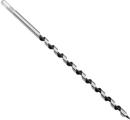 Coufce Schlangenbohrer, 0,95 cm Durchmesser, 30,5 cm, langer Schiff Schlangenbohrer, 0,95 cm Sechskantschaft, lange Bohrer für Holzlochschneider in Hartholz, Weichholz und Verbundwerkstoffen