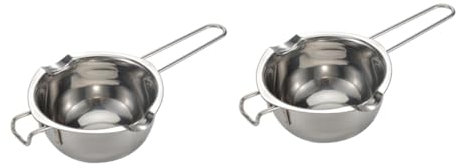 PRETYZOOM 2 Stück Wasserleitblech Schmelztopf Edelstahl Küchenbedarf Käse