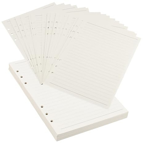 HEIYUET 10 Pack A5 Papier Liniert, 450 Blätter Ringbuch A5 Planer Einlagen, 6 Löch a5 Nachfüllpapier Liniert Nachfülleinlagen Refill Paper für Notizbuch, Ringbuch