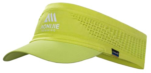 Joscoal Running Visor Sport Sun Visor Schweißaufnehmbar Visor Cap Atmungsaktiver Elastisch Sonnenhut Baseballhut Sonnenschild Sonnenvisier Sport Kappe für Golf Tennis Laufvisier, Fluoreszierend Gelb
