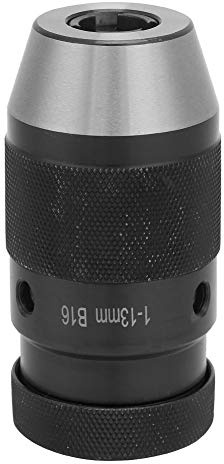 Portabrocas sin Llave de Acero Al Carbono Autoblocante B16 Arbor Live Center, Se Adapta a Casi Todas las Perforaciones y Tornos (1/13-B16 luz)