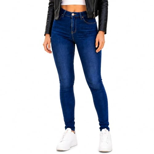 RKsports New Ladies Motorcycle Motorbike Denim Stretch Jeans in Protective Lining (UK, Numeric, 16, Regular, Regular, Blue)