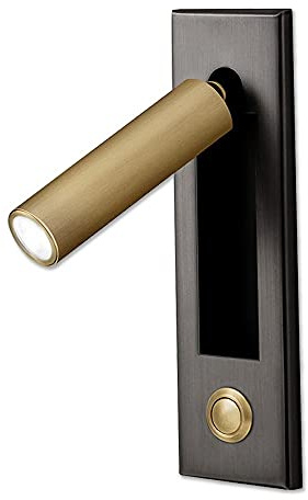 GANGUIO Reading Light for Books in Bed丨3W 4000K LED Bedroom Lamp Headboard Wall Lighting Sconce丨Adjustable Recessed Bedside Wall Mounted Spotlight丨Rotatable Spot Lights with Push Switch