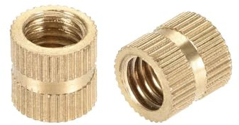 TOP-VIGOR 15Pcs Threaded Insert Knurled Nuts, M8 x 10mm x 10mm OD Brass Female Thread Knurled Nuts, Embedment Nut Insert for 3D Printer