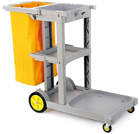Janitorial Cart,Multifunctional Storage Trolley,Carts,Serving Cart Trolley Rolling Housekeeping Cart for Hospitality, Hotel, Restaurant Industrial - Commercial Janitorial Cleaning Trolley wi