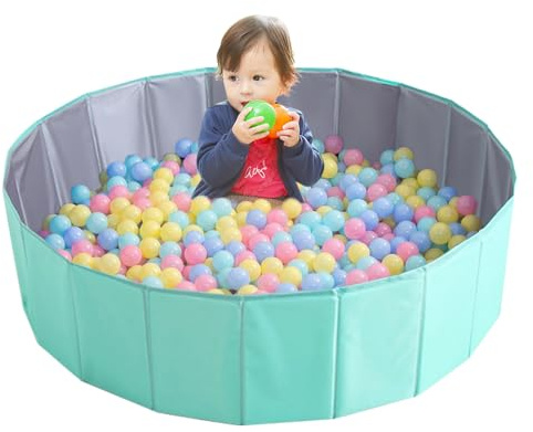 Foreverup Ball Pit, Foldable Baby Ball Pit, 80 CM Kids BallPit for Children Girls Boys, Portable Ocean Ball Pit, Playhouse Playpen Ocean Ball Pool for Baby Toddler Boys Girls Dogs Pets Indoor Outdoor
