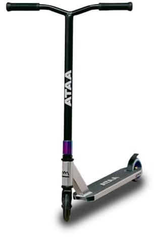 Patinete Freestyle ATAA Blazer Plateado para Trucos con Manillar Acero Ruedas PU 110 mm y rodamientos ABEC 9 a Partir de 10 años y para Adultos