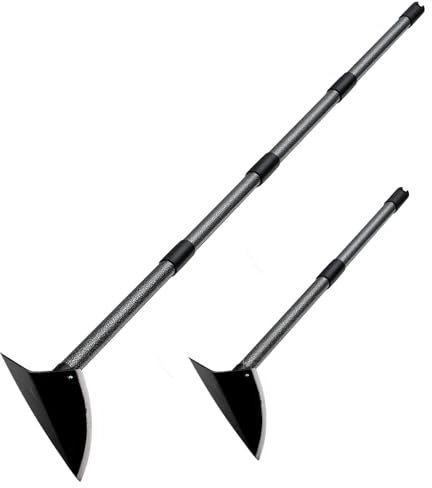 DAKEPOLE Gartenhacke mit Langem Stiel 152 cm, Wiedehopfhacke Spitzhacke Unkrauthacke für Schwere Gartenarbeiten Robuste Gartenwerkzeug zum Jäten, Graben, Lockern, Kantenziehen