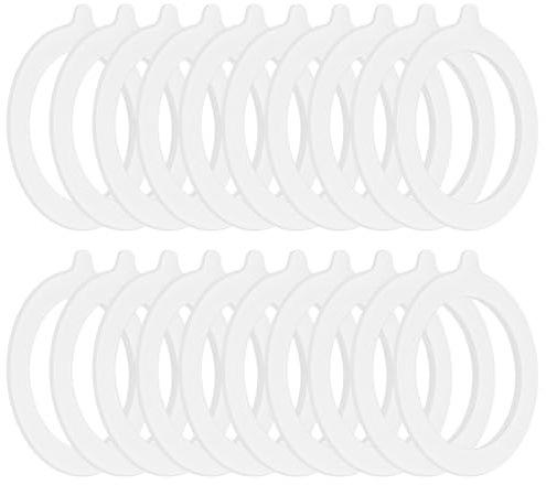 20 Pcs Silicone Jar Seals Gaskets for Kilner Jar Seals Replacement, Airtight Silicone Sealing Gaskets Rings for Mason Jar Lids Silicone Gaskets, Rubber Seals for Kilner Jars Food Jar Gaskets Seals