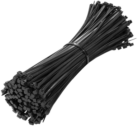 Beshine Black Cable Ties, 200mm x 2.5mm, Pack of 200, 8 Tie Wraps - Self Locking Small Nylon Zip Ties for Home Office Garage and Workshop