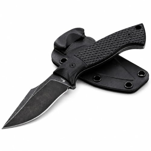YF SMART D2 - Coltello tascabile compatto a lama fissa in acciaio, colore | Coltello leggero EDC per campeggio ed escursionismo con manico G10 testurizzato e guaina Bolatron resistente alle intemperie