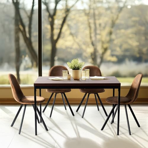 FurnitureR Table de Pique-Nique 120 x 70 cm - Table Mobile pour Jardin et Camping - Panneau MDF + métal